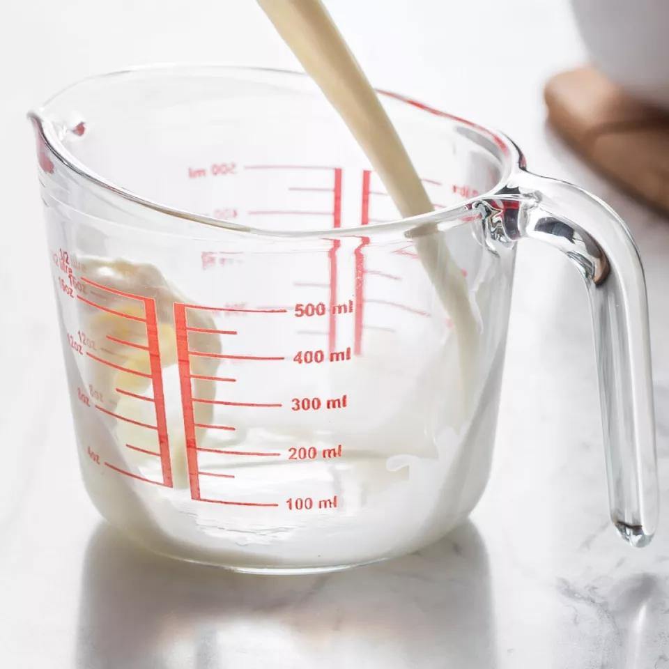 Borosilicate Tempered Clear Glass Measuring Cup 250/500/1000 Ml