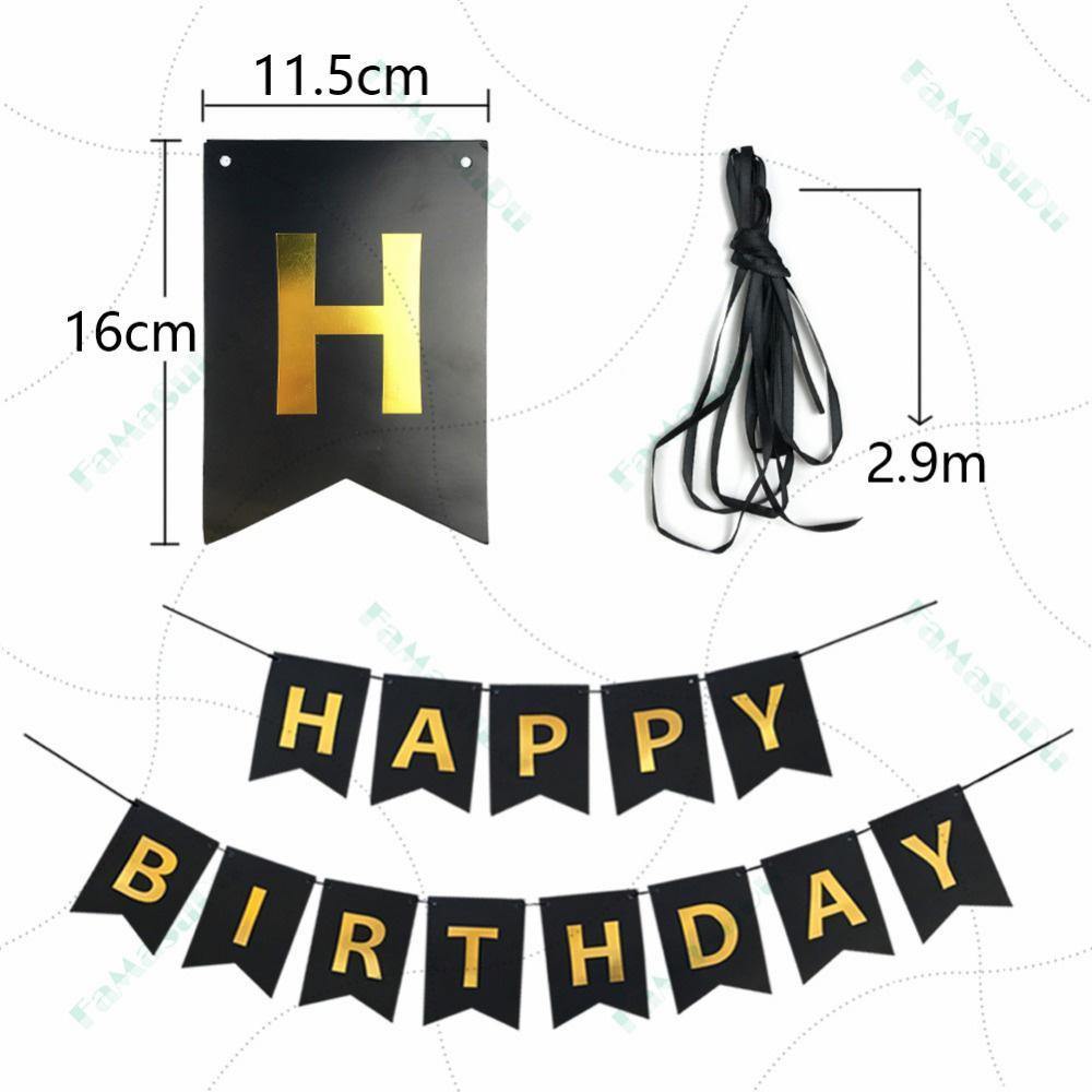 Birthday Party Decorations for Children/Baby/Adult Paper-made Happy Birthday Banner - Bamagate