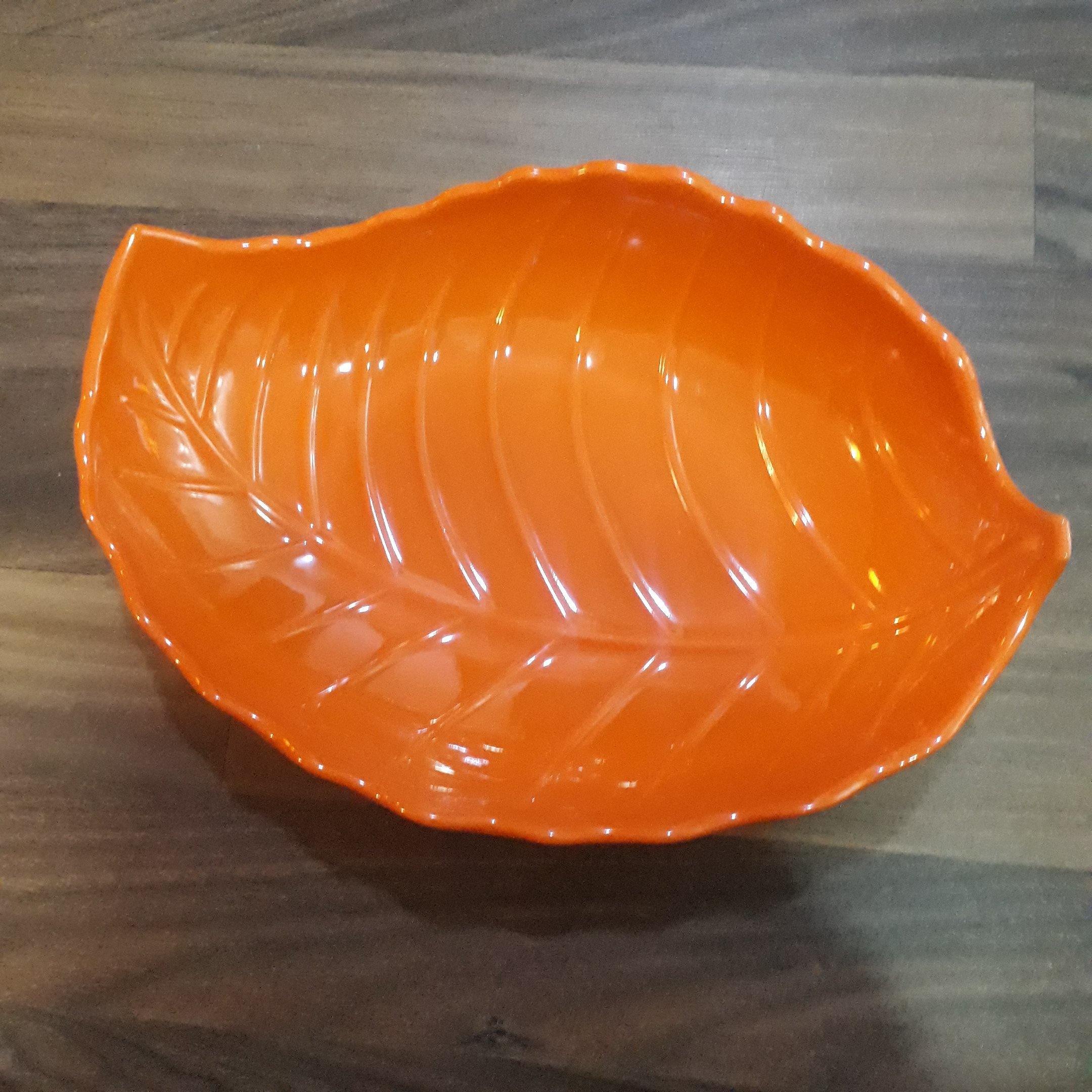 Leaf Shaped Fruit Bowl Plastic Candy Dish Melon Tray - Bamagate