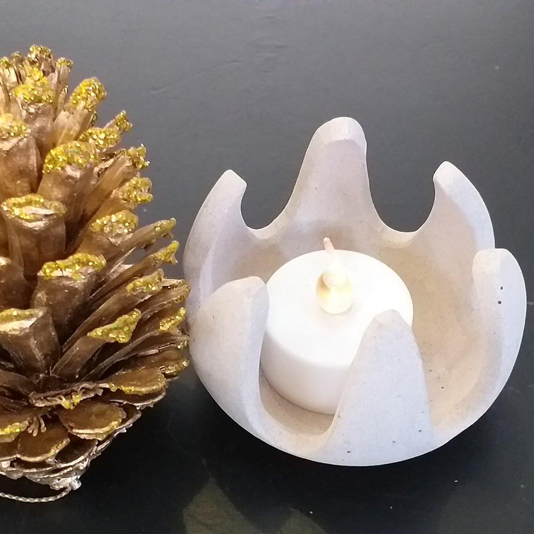 Flower Tea Light Candle Holder - 2 PCs - bamagate-com