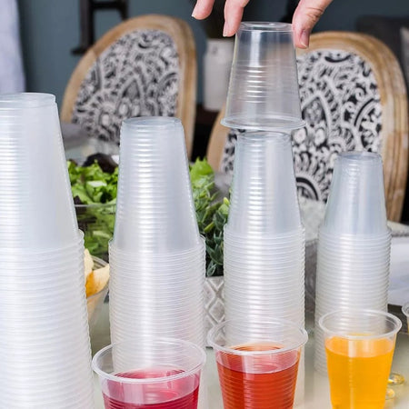 clear disposable plastic cup