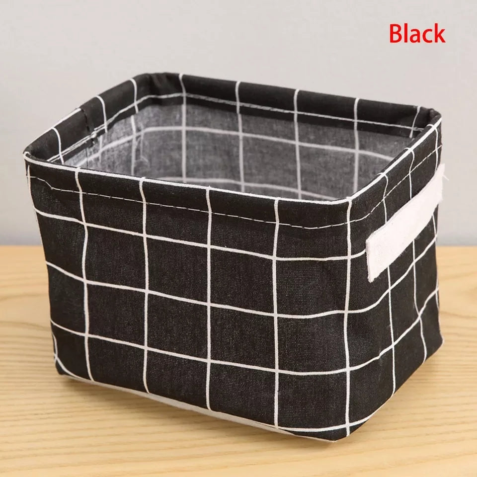 Cotton Linen Portable Storage Basket