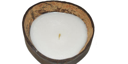 Coconut Shell Candle Handmade for Home - bamagate-com