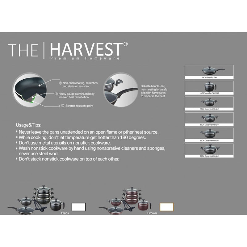 cookware set non stick harvest