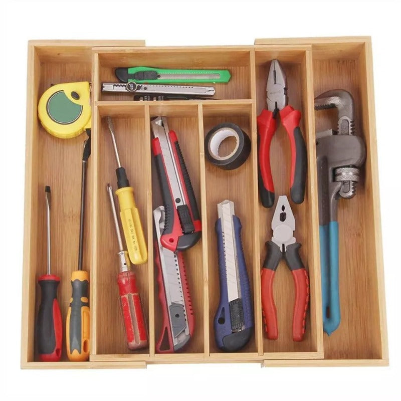 cutlery storage bamboo tray