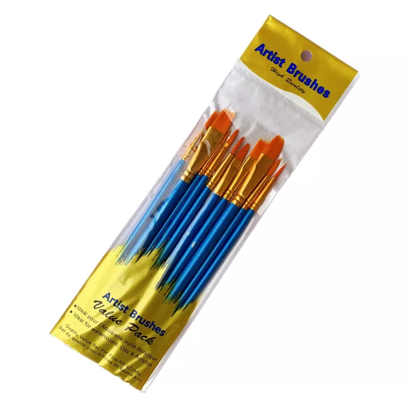 flat pointed paint brush set