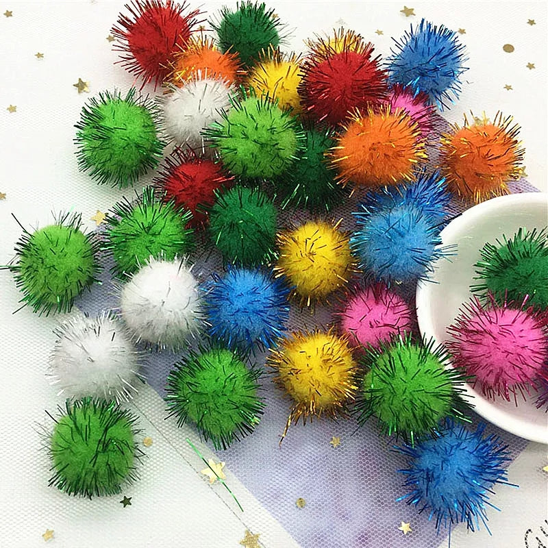 Glitter Pom Pom Soft Balls