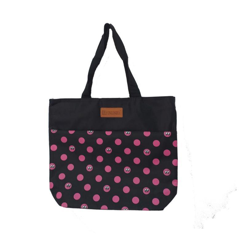 Foldable Black Causal Women Carry Oxford Cloth Bag - Bamagate