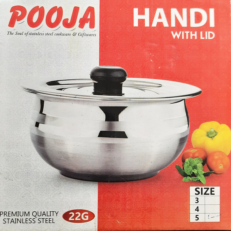 Stainless Steel Cooking Pot with Lid 22 CM