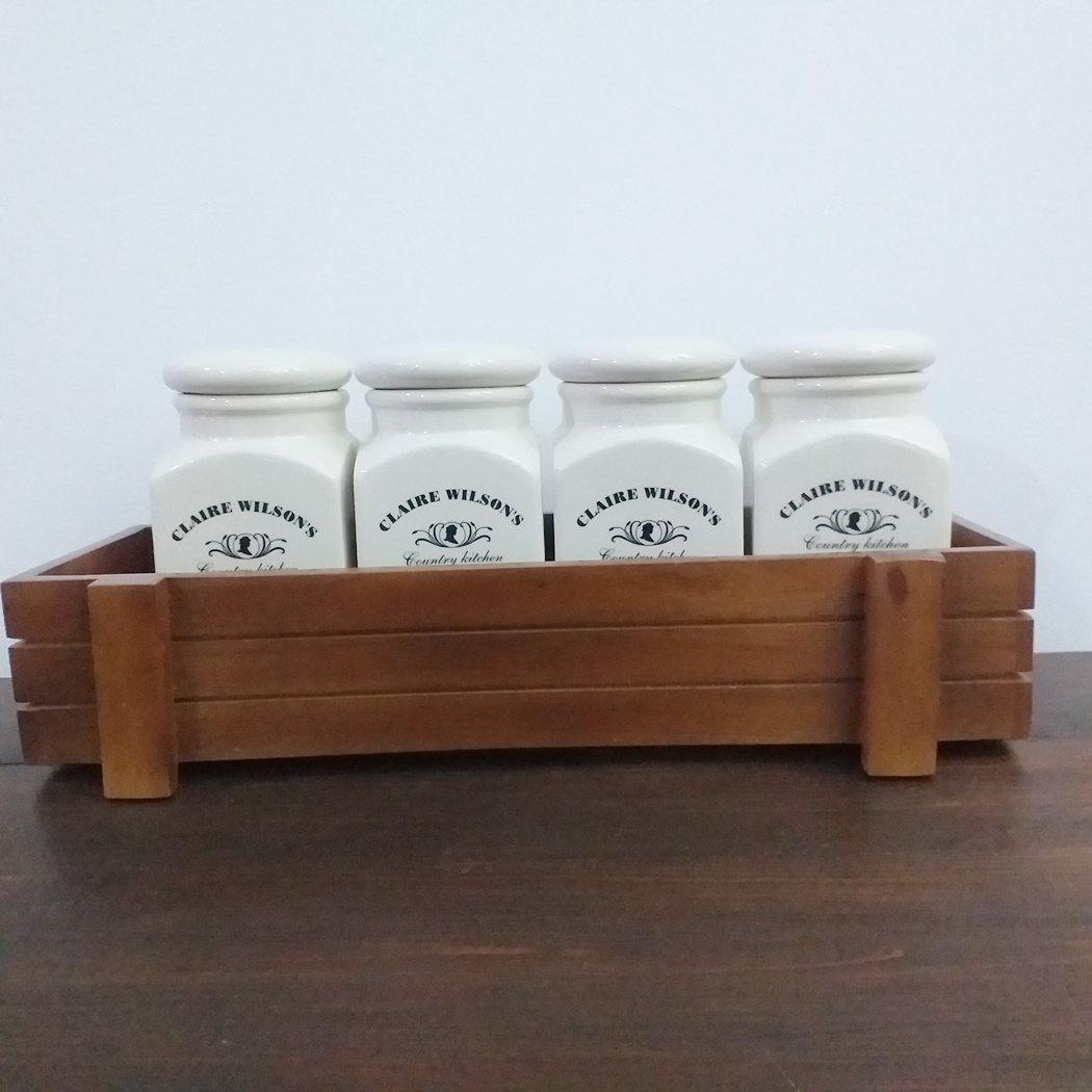 HOME Kitchen Drawer Organizer Storage Box Made of Wood - Bamagate