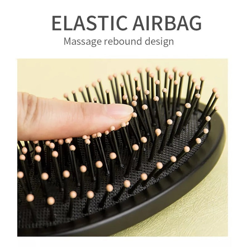 massage oval hair brush