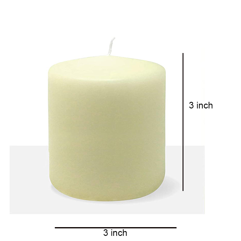 pillar candle unscented white