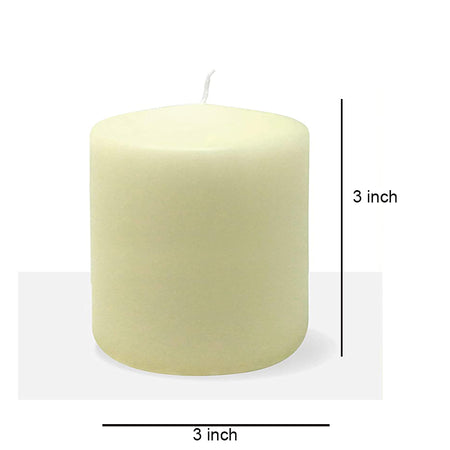 pillar candle unscented white