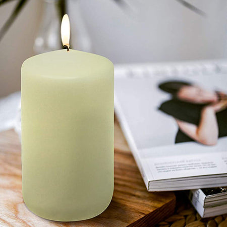 pillar candle unscented white