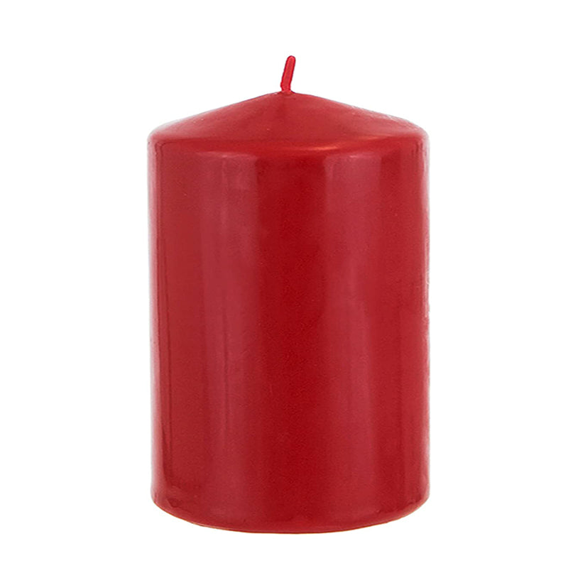 Red Pillar Candle unscented 3