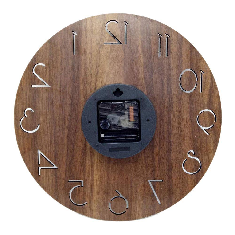 12 inch Vintage Style Wooden Decorative Round Wall Clock - bamagate-com