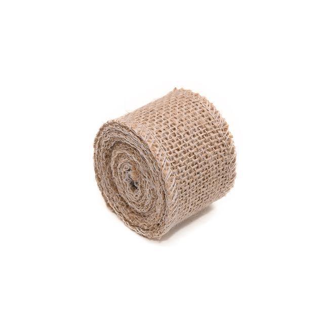 2M Natural Jute Ribbon Rolls Decor 3 cm - 6 cm ( 2 Rolls) - bamagate-com