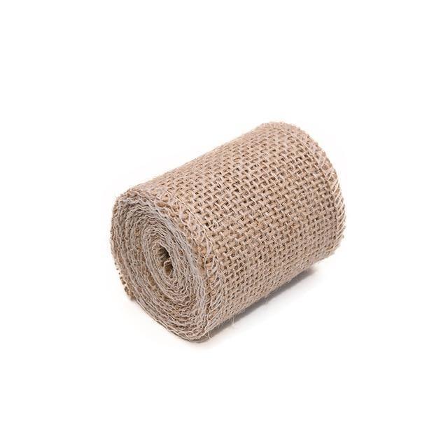 2M Natural Jute Ribbon Rolls Decor 3 cm - 6 cm ( 2 Rolls) - bamagate-com