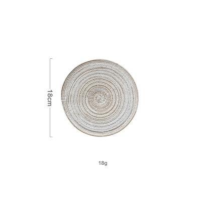 Round Design Table  Solid Linen Table Mat - bamagate-com