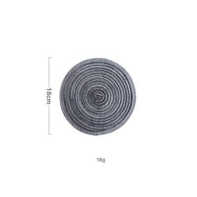 Round Design Table  Solid Linen Table Mat - bamagate-com