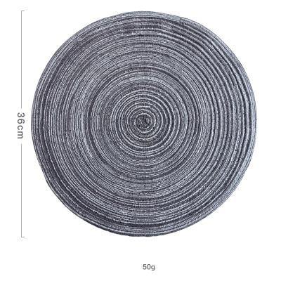 Round Design Table  Solid Linen Table Mat - bamagate-com