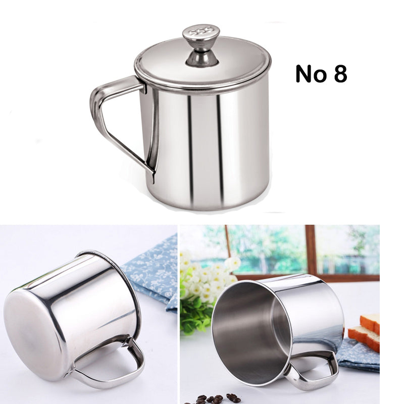 stainless steel mug with lid