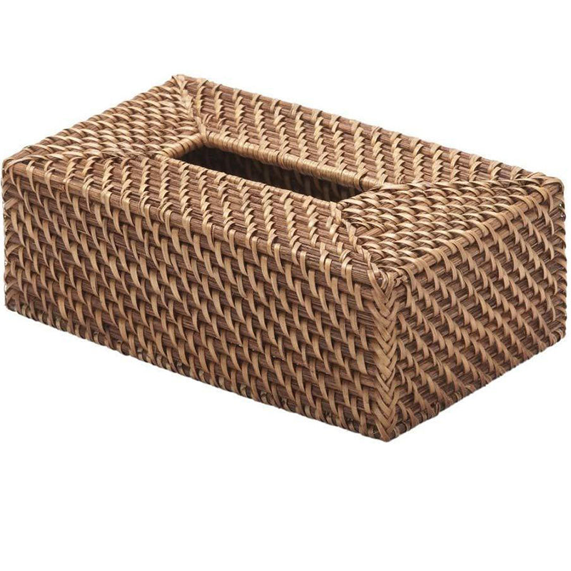 Rectangular Rattan Tissue Box Cover