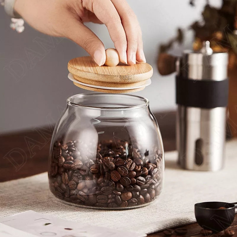 wooden lid airtight storage jars bottle