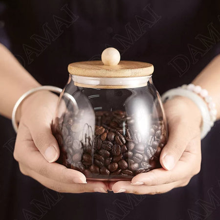 wooden lid airtight storage jars bottle